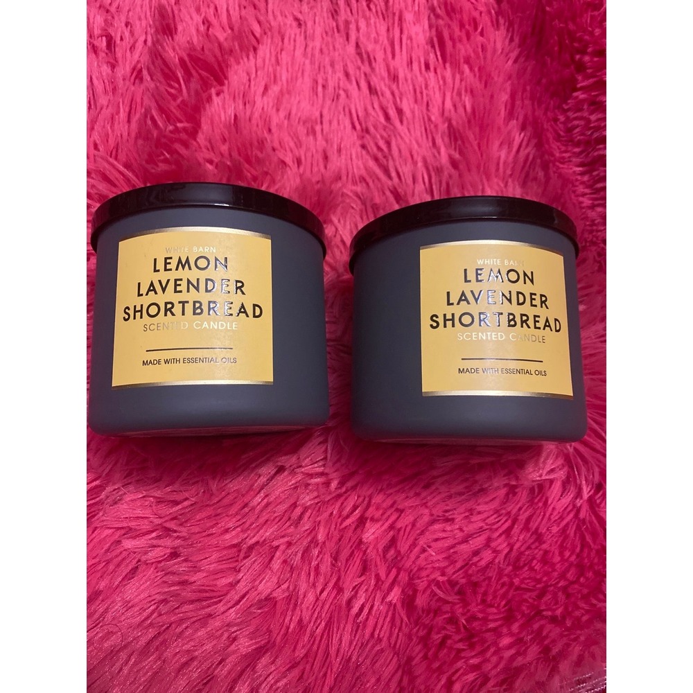 Bath body works lemon lavender shortbread candles set of 2